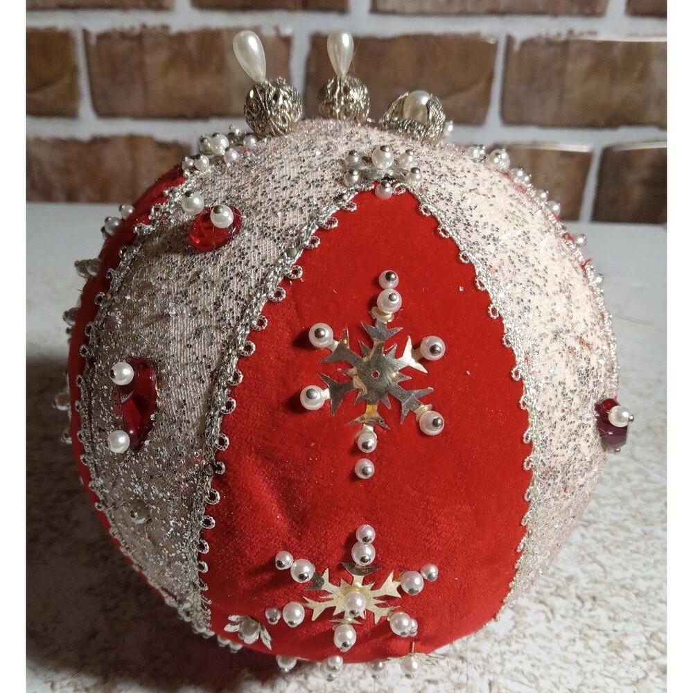 Vintage Push Pin Beaded Sequined Ornament